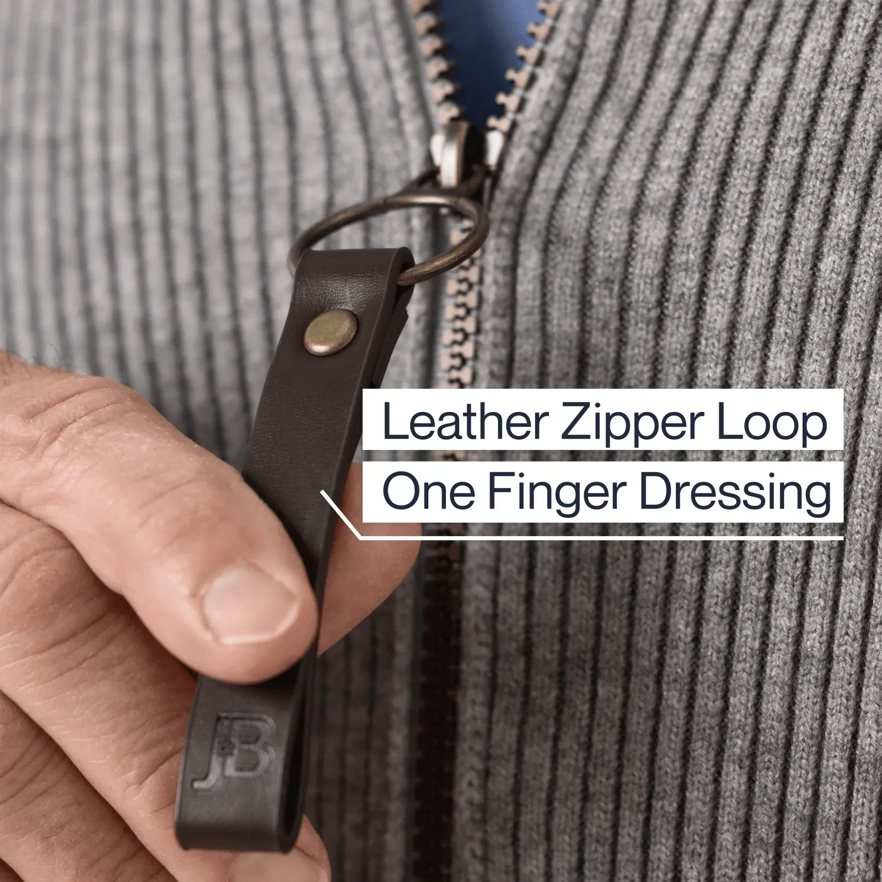 ["Joe & Bella Signature Magnetic Zip-Up Sweater For Men ", "Heathered Grey"]