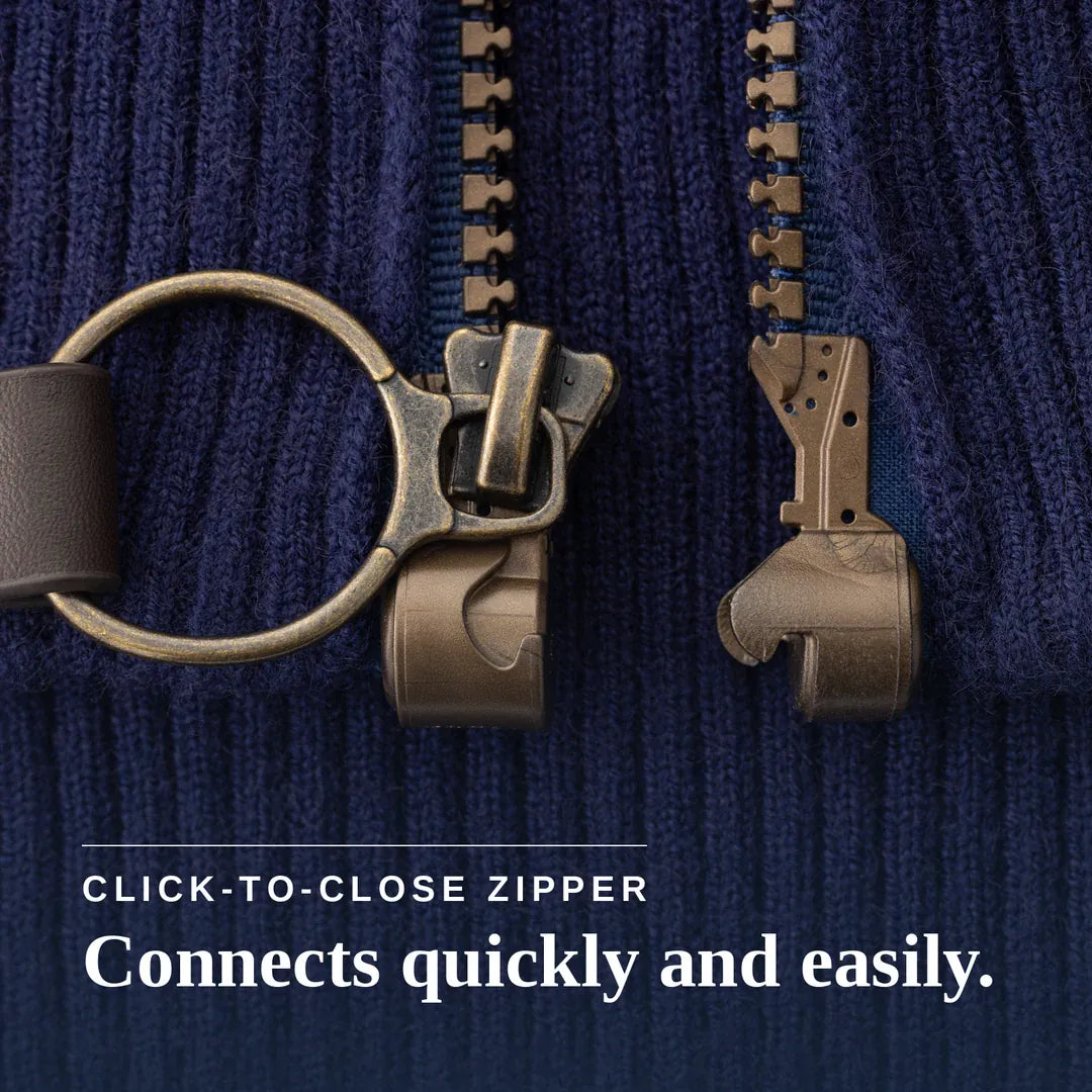 ["Joe & Bella Signature Magnetic Zip-Up Sweater For Men ", "Navy"]
