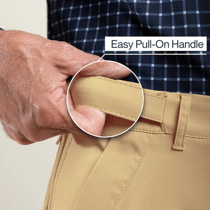 Joe & Bella Signature Side-Zip Chinos for Men #Khaki