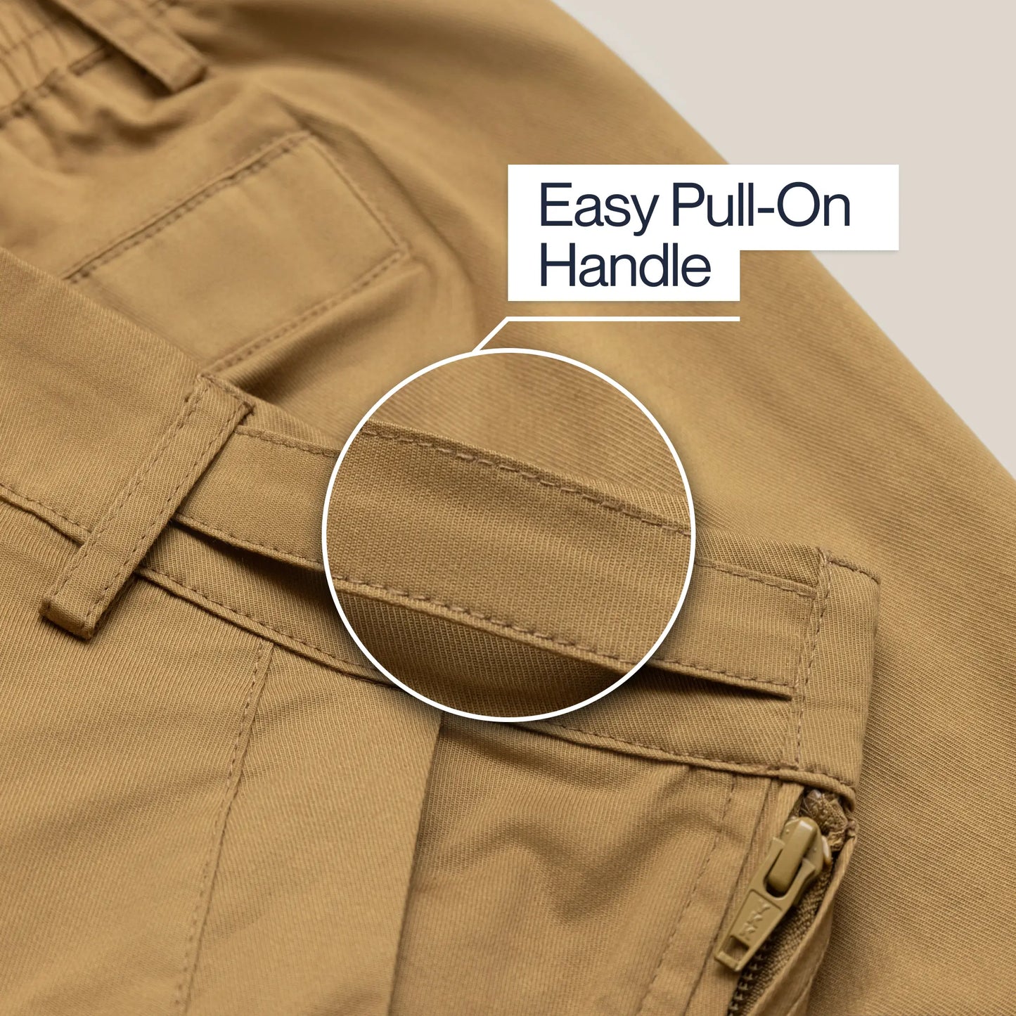 Joe & Bella Signature Side-Zip Chinos for Men #Khaki