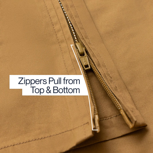 Joe & Bella Signature Side-Zip Chinos for Men #Khaki