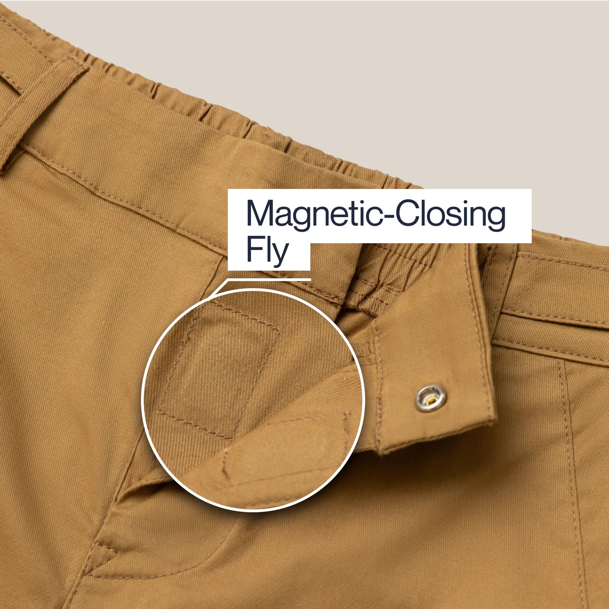 ["Joe & Bella Signature Side-Zip Chinos for Men ", "Khaki"]