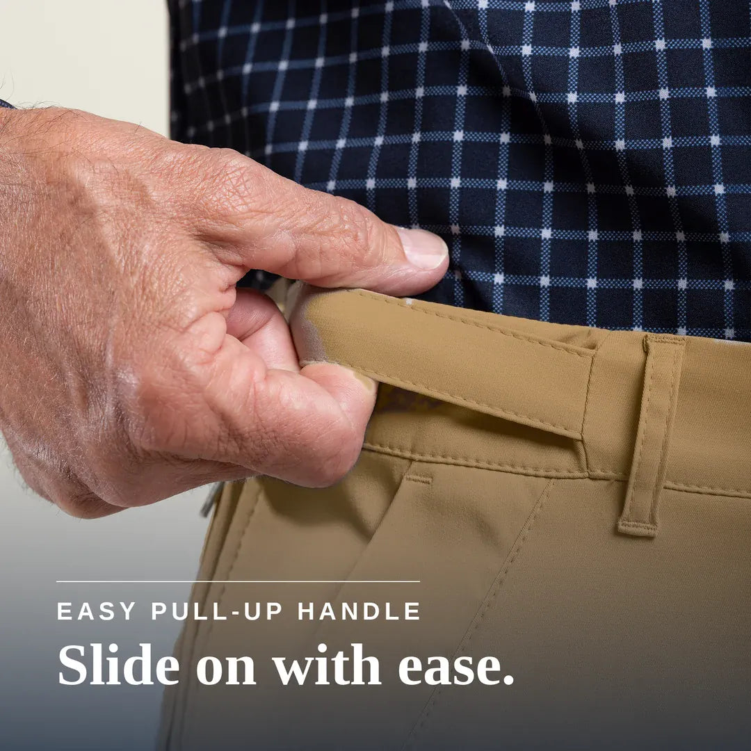 Joe & Bella Signature Side-Zip Chinos for Men #Khaki
