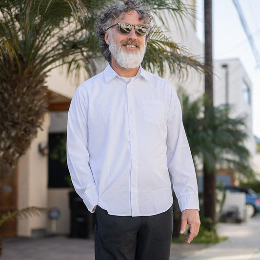 Joe & Bella Magnetic Button-Down for Men | Relaxed-Fit #White