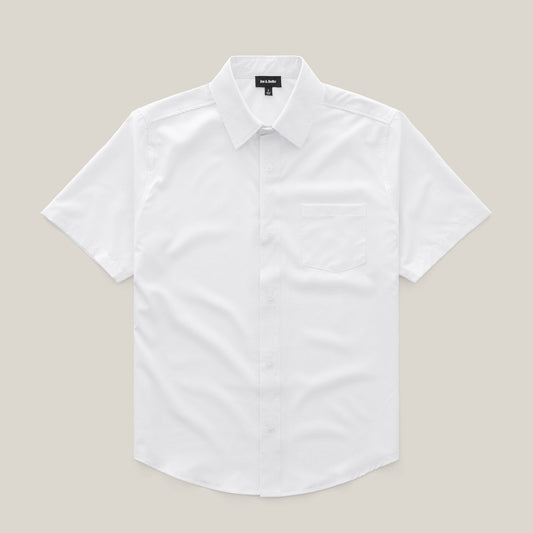Joe & Bella White / S Short-Sleeve Everyday Magnetic-Button Shirt for Men #White