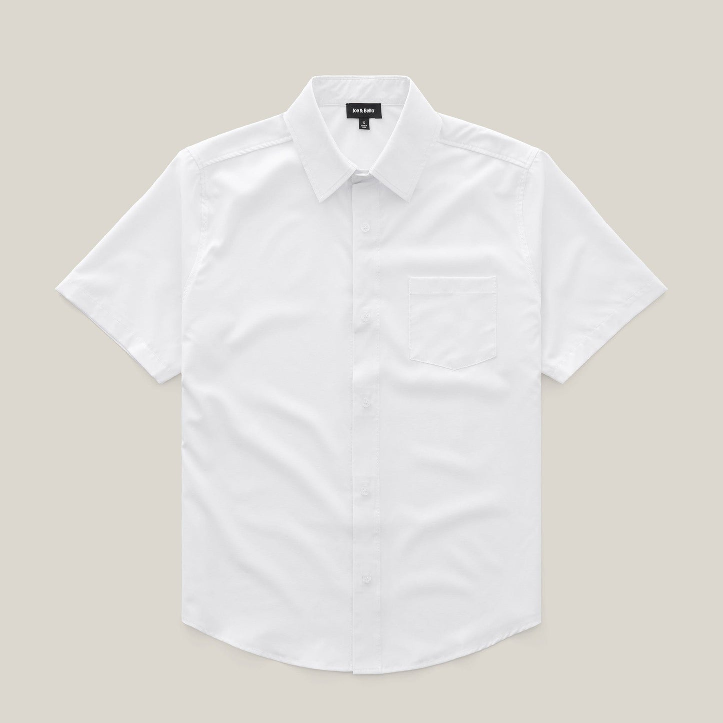 Joe & Bella White / S Short-Sleeve Everyday Magnetic-Button Shirt for Men #White
