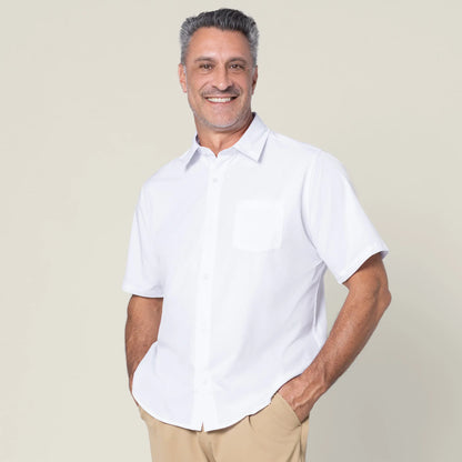 Joe & Bella White / S Short-Sleeve Everyday Magnetic-Button Shirt for Men #White