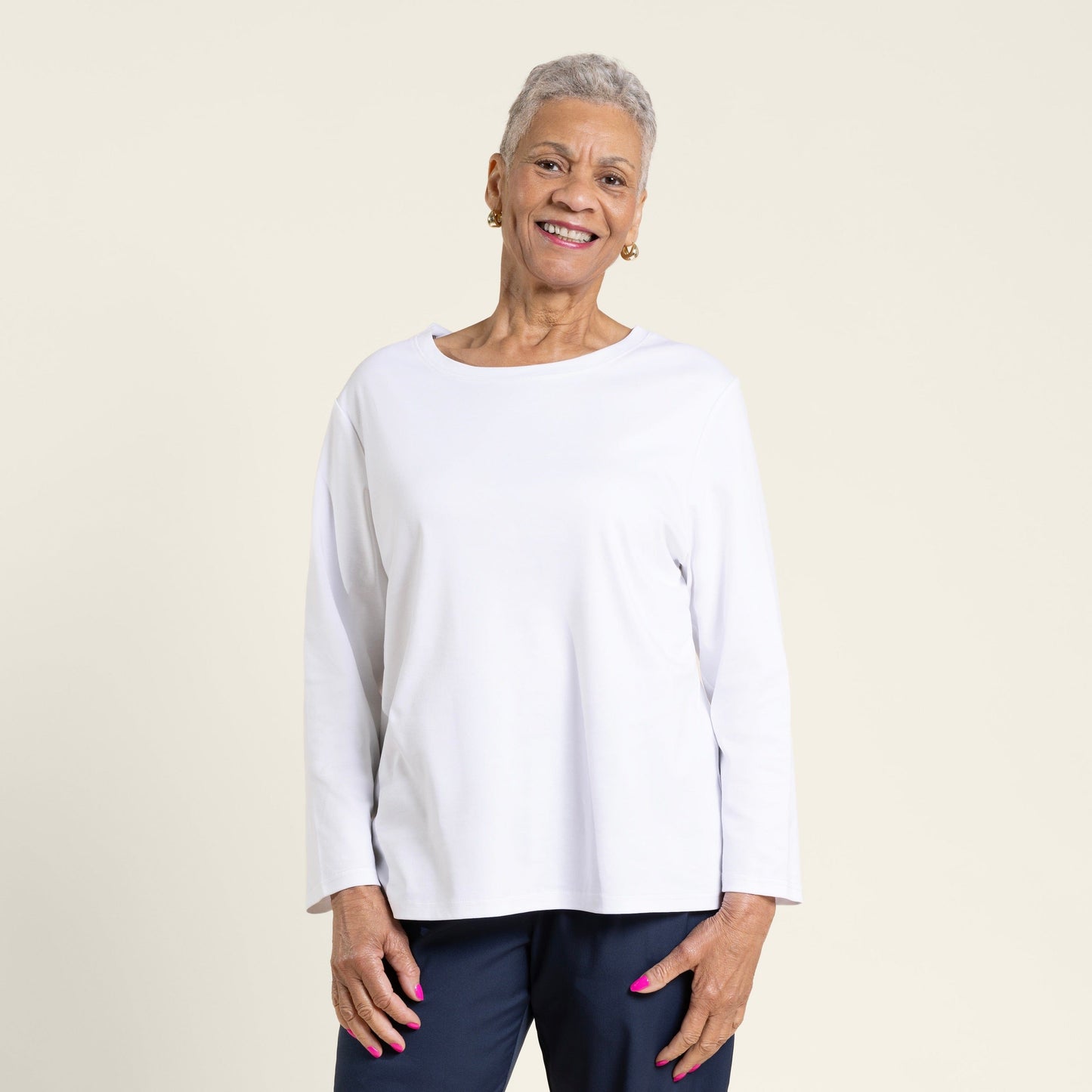 Joe & Bella White / XS Women's Everyday Long Sleeve Top#White