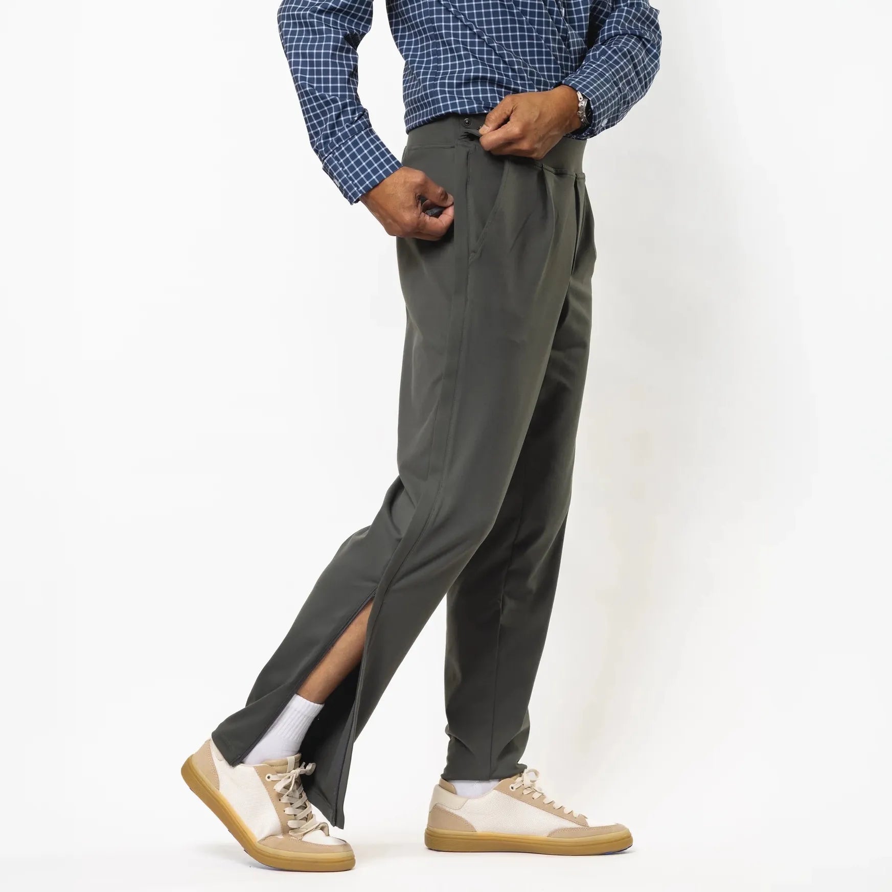["Joe & Bella Slate Grey / Everyday Side-Zip Pants for Men ", "Slate Grey"]